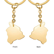 Personalized State Map Keychain Engraved Text Keyring for Family Friend