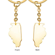 Personalized Keychain United States Keychain Custom Gift for Family Friend