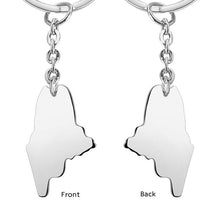 Custom Country Keychain Africa Australia Keyring Personalized Gift for Family