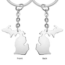 Custom State Keychain Engraved Logo Keyring Personalized Gift