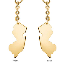 State Charm Keychain Custom Name Keychain Friendship Keychain Gift