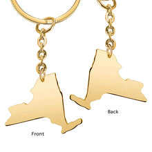 Custom State Keychain Engraved Logo Keyring Personalized Gift