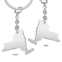 Custom State Keychain Engraved Logo Keyring Personalized Gift