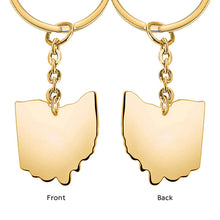 Custom State Keychain Engraved Logo Keyring Personalized Gift