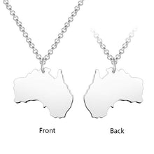 Australia Map Necklace Custom Name Necklace Australia Jewelry for Family