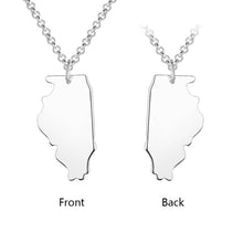 Illinois Necklace Custom Pattern Necklace Personalized Jewelry for Family Friend