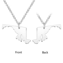 Maryland Necklace Engraved Letter Personalized Necklace Gift for Dad Mom Friend
