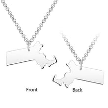 Massachusetts Necklace Custom Necklace Christmas Gift Birthday Gift