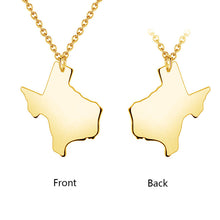 Custom Texas State Necklace Engraved Text Necklace Birthday Gift Christmas Gift