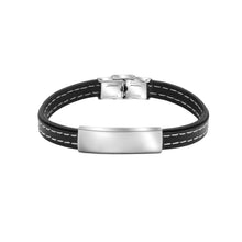 Multi-layer braided strip men's leather bracelet with handwriting