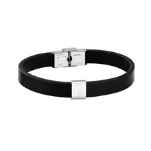Men's Fashion Simple Square Bead Leather Bracelet Father's Day Gift