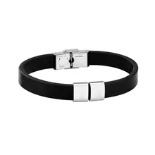 Men's Fashion Simple Square Bead Leather Bracelet Father's Day Gift