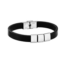 Men's Fashion Simple Square Bead Leather Bracelet Father's Day Gift