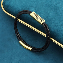 Personalized Custom Leather Men‘s Bracelet Name & Date Gifts For Boyfriend