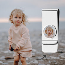 Personalized color photo stainless steel clip buckle custom money clip