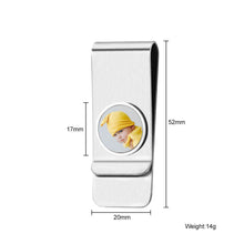 Personalized color photo stainless steel clip buckle custom money clip