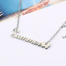 14K Gold Plated Name Necklace Custom Name Necklace With Butterfly