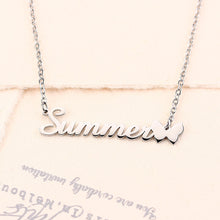 14K Gold Plated Name Necklace Custom Name Necklace With Butterfly