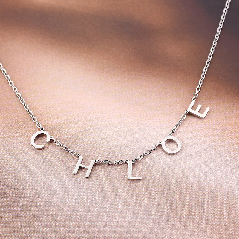 Custom Initials Name Necklace, Personalized Gift for Her