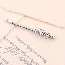 Custom Named Initials Tie Clip for Dad, Personalized Named Initials Tie Bar