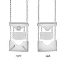 Personalized Custom Envelope Handwriting Fingerprint Necklace Gift for Mom