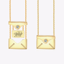 Personalized Custom Envelope Handwriting Fingerprint Necklace Gift for Mom