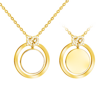 Diamond Ring Concave Round Photo Frame Color Photo Necklace