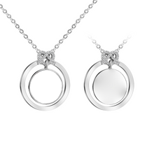 Diamond Ring Concave Round Photo Frame Color Photo Necklace