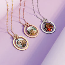 Diamond Ring Concave Round Photo Frame Color Photo Necklace