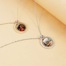 Diamond Ring Concave Round Photo Frame Color Photo Necklace