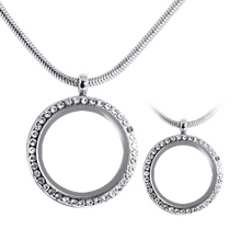 Glass Photo Box Pendant DIY Photo Frame Couple Necklace