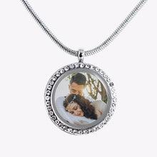 Glass Photo Box Pendant DIY Photo Frame Couple Necklace