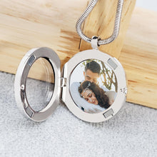 Glass Photo Box Pendant DIY Photo Frame Couple Necklace