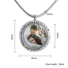 Glass Photo Box Pendant DIY Photo Frame Couple Necklace