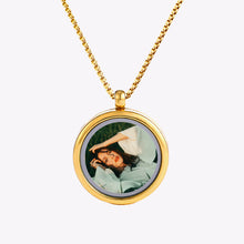 30MM Threaded Stainless Steel Pendant Glossy Glass Photo Case Floating locket Necklace