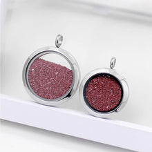 30MM Threaded Stainless Steel Pendant Glossy Glass Photo Case Floating locket Necklace
