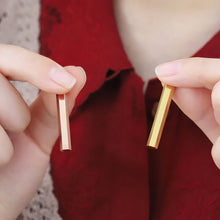 Hexagon Custom Vertical 3D Bar Necklace Personalized Jewelry