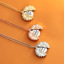 Sunflower-Shaped Personalized Custom Disc Pendant Gold Engraved Text Necklace