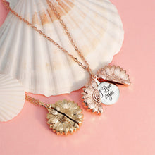 Sunflower-Shaped Personalized Custom Disc Pendant Gold Engraved Text Necklace