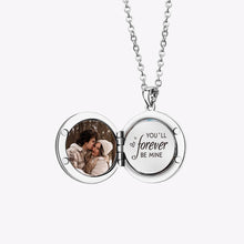 Personalized Custom Photo Box Pendant Disc Can Engrave Handwriting Fingerprint Necklace