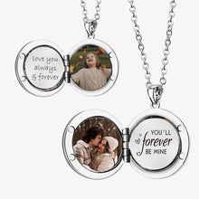 Personalized Custom Photo Box Pendant Disc Can Engrave Handwriting Fingerprint Necklace