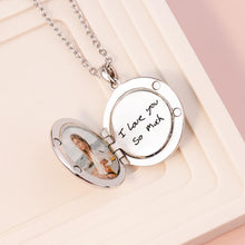 Personalized Custom Photo Box Pendant Disc Can Engrave Handwriting Fingerprint Necklace