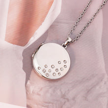 Personalized Custom Photo Box Pendant Disc Can Engrave Handwriting Fingerprint Necklace