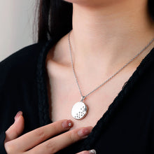 Personalized Custom Photo Box Pendant Disc Can Engrave Handwriting Fingerprint Necklace