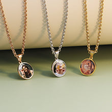 Stainless Steel Cabochon Color Printing Pendant Personalized Photo Necklace