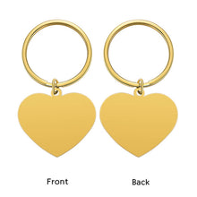 Custom Heart Keychain Tags Personalized Pet Tags for Dog Cat Engraved Name