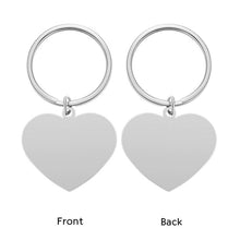 Heart Custom Keychain Valentines Day Gift for Husband Boyfriend Women Engraving Photo Text