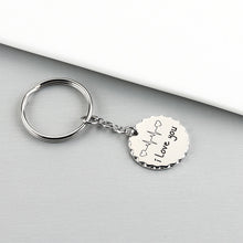 Round Pendant Personalized Metal Keychain, Lace Keychain