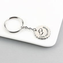 Round Pendant Personalized Metal Keychain, Lace Keychain