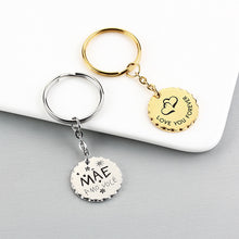 Round Pendant Personalized Metal Keychain, Lace Keychain
